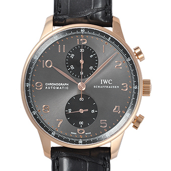 IWC ポルトギーゼ コピー IW371482 クロノグラフ グレー／ブラック